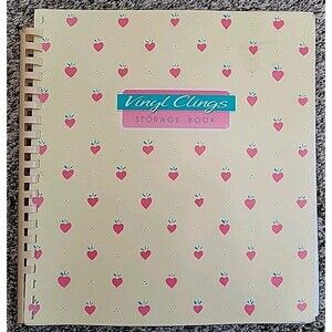 VINTAGE CURRENT HOLIDAY WINDOW CLINGS STORAGE BOOK W/ HOLIDAY CLINGS 90s